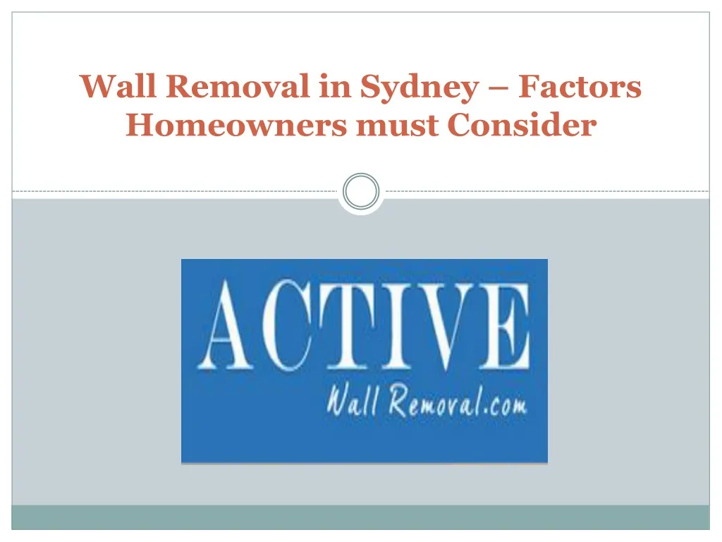 wall removal in sydney factors homeowners must consider