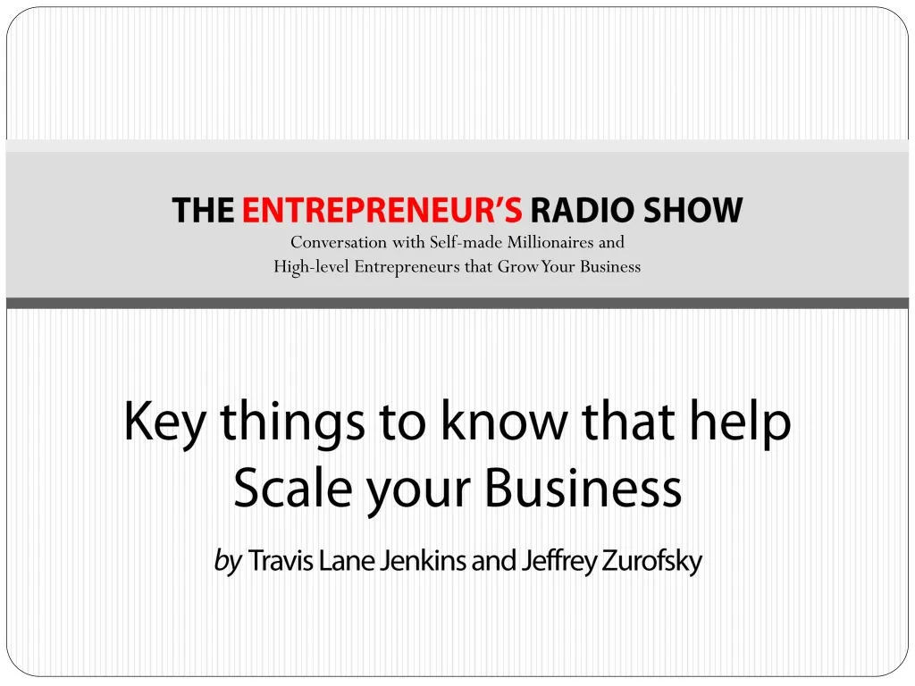 the entrepreneur s radio show conversation with
