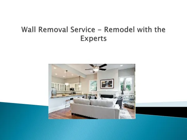 Wall removal in Sydney