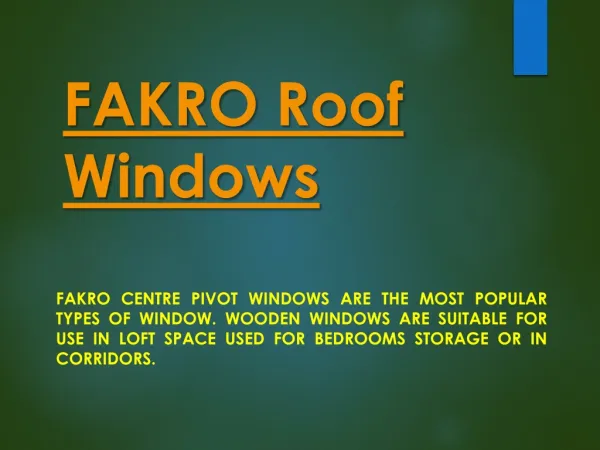 Fakro Roof Windows