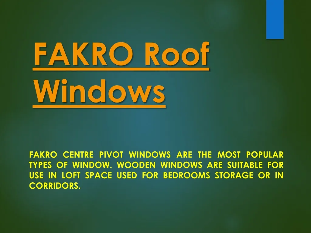 fakro roof windows