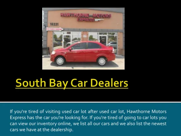 Hawthorne Used Car Dealerships