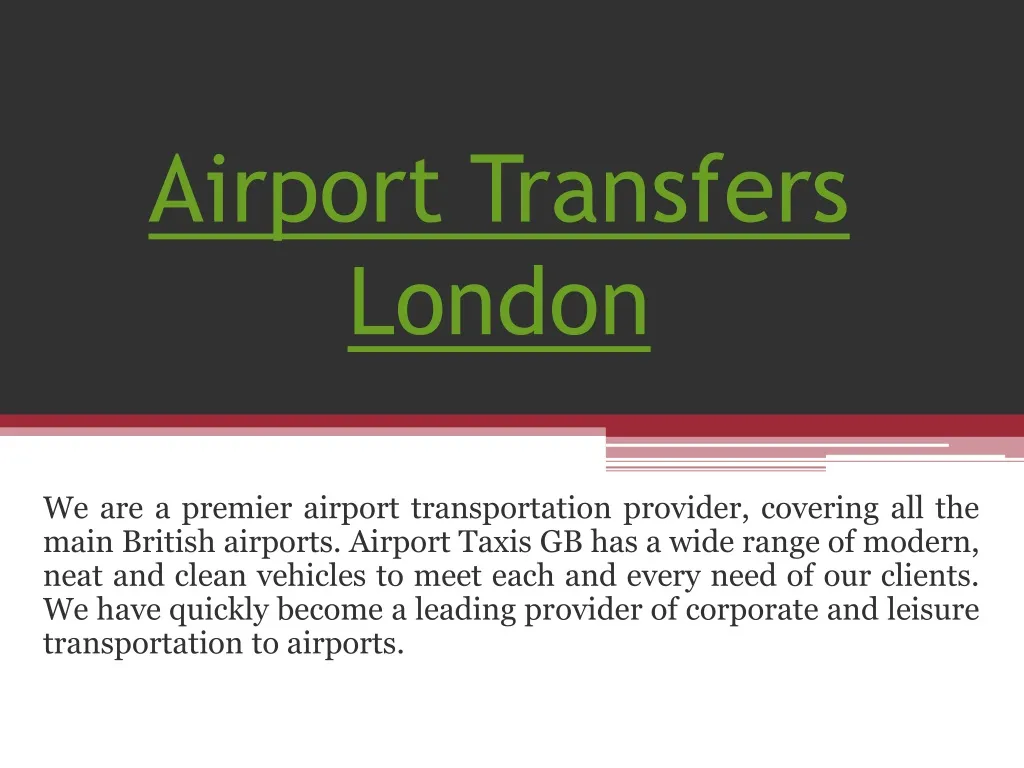 airport transfers london