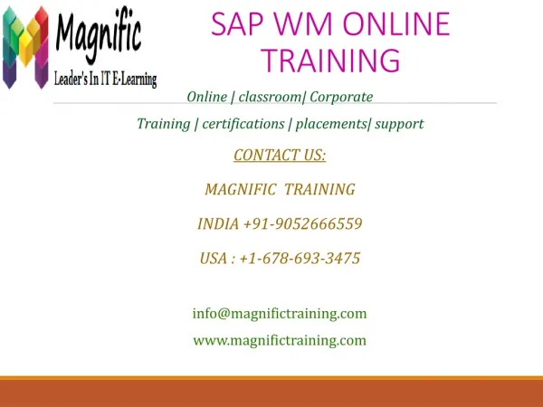 sap wm online training