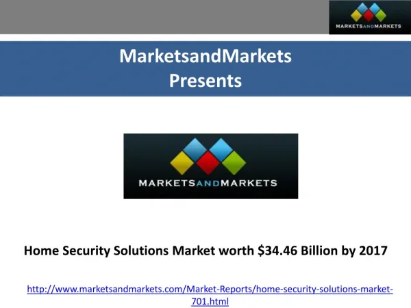 Home Security Solutions Market - Global Forecast