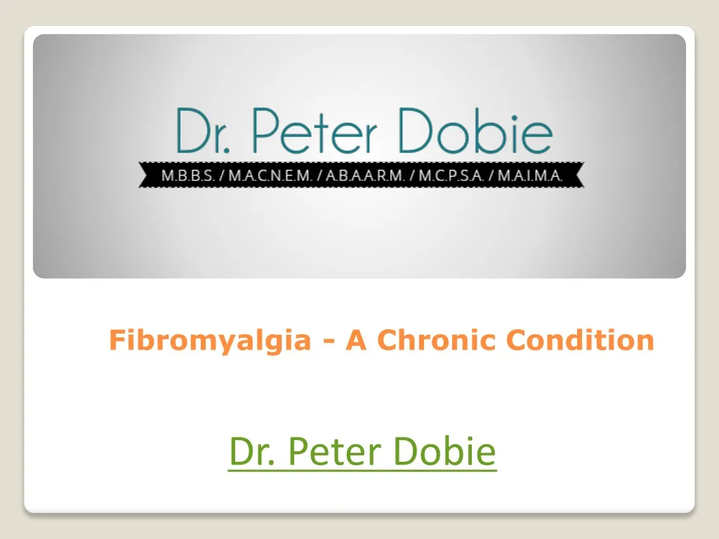 fibromyalgia a chronic condition