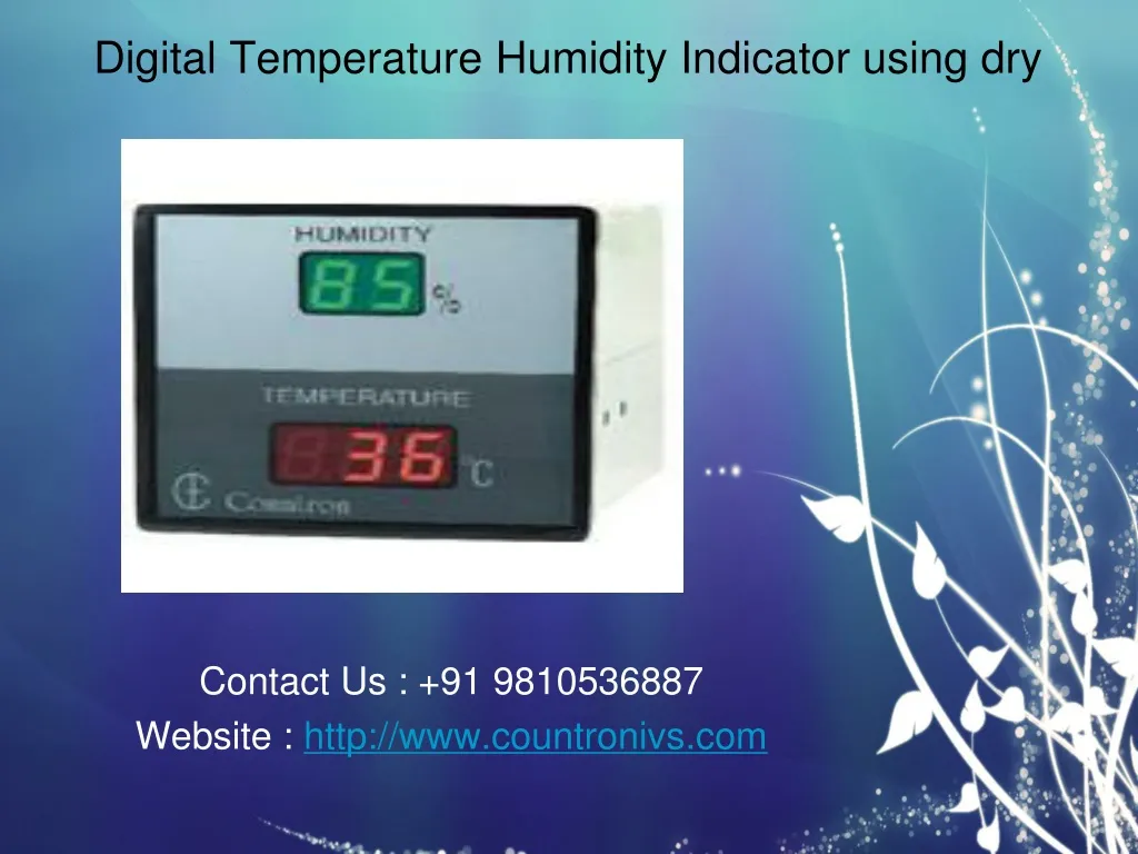 digital temperature humidity indicator using dry