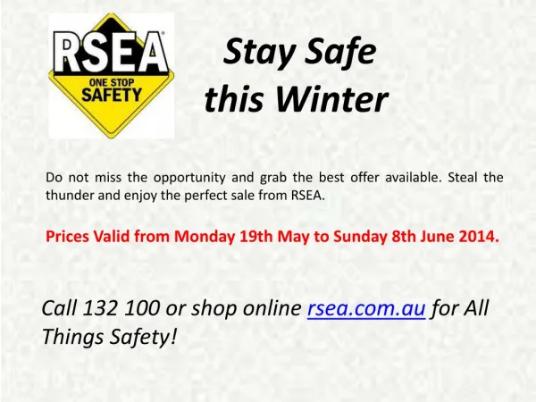 Safety Equipment from RSEA