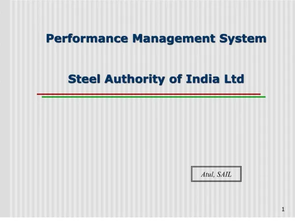 performance management system steel authority of india ltd