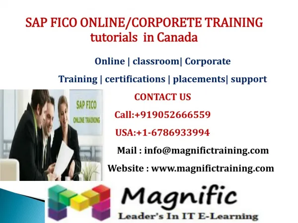 SAP FICO ONLINE-CORPORETE TRAINING tutorials in Canada