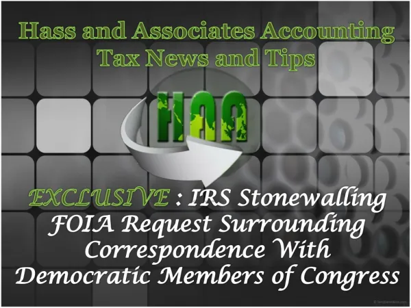 Hass and Associates Accounting Tax News and Tips: IRS Stonew