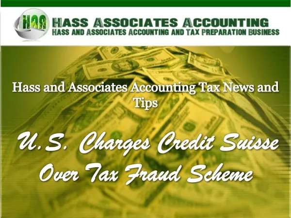 Hass and Associates Accounting Tax News and Tips: U.S. Charg