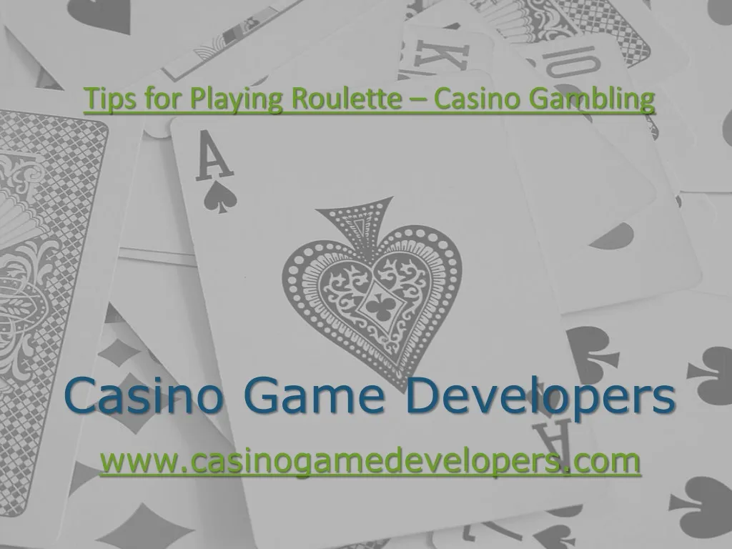 tips for playing roulette casino gambling
