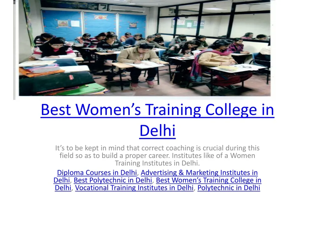 best women s training college in delhi