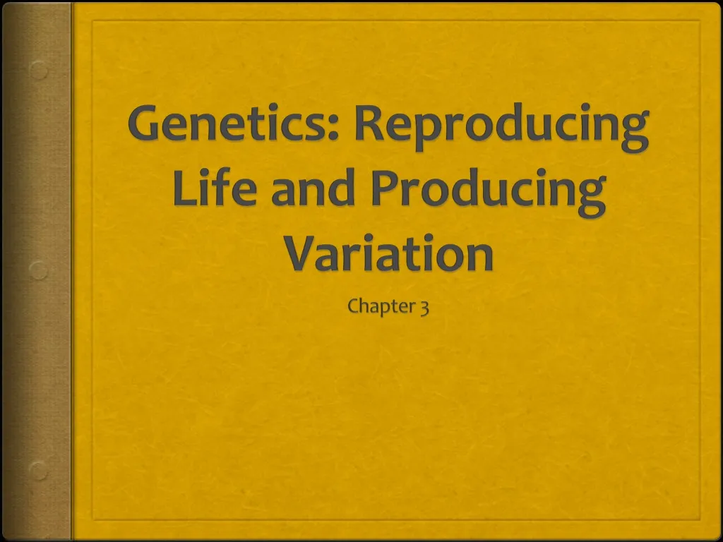 genetics reproducing life and producing variation
