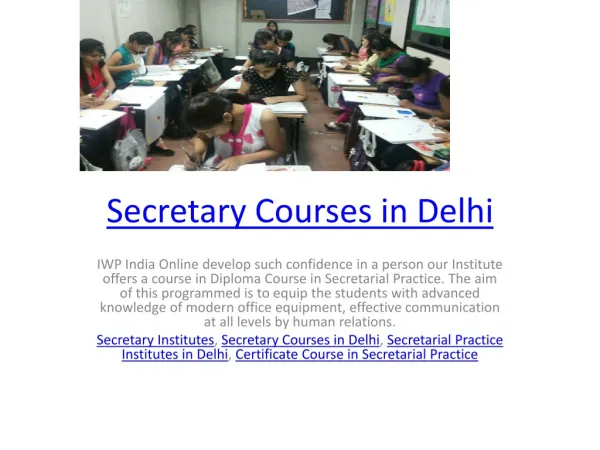 Secretary Courses in Delhi