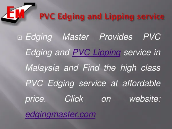 Edging Master Provides Furniture Fittings in Malaysia