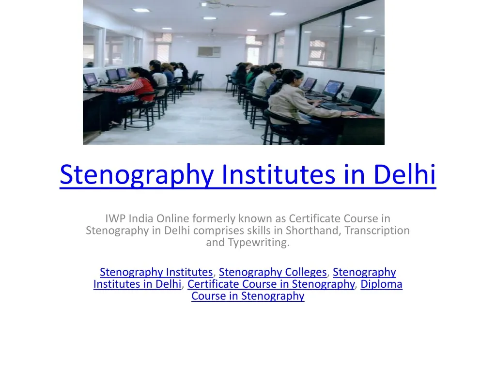 stenography institutes in delhi