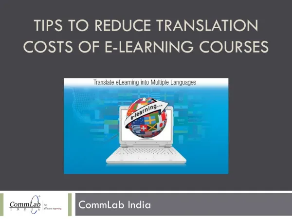 Tips to Reduce Translation Costs of E-learning Courses
