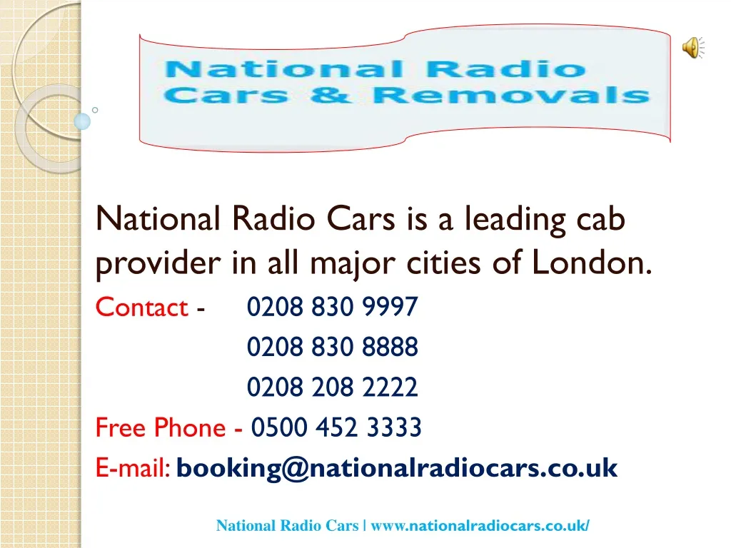 national radio cars is a leading cab provider