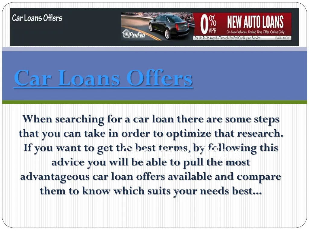 car loans offers