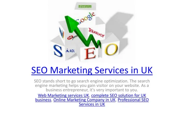 SEO Marketing Services in UK