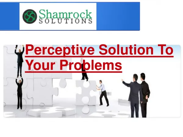 Perceptive Solution To Your Problems