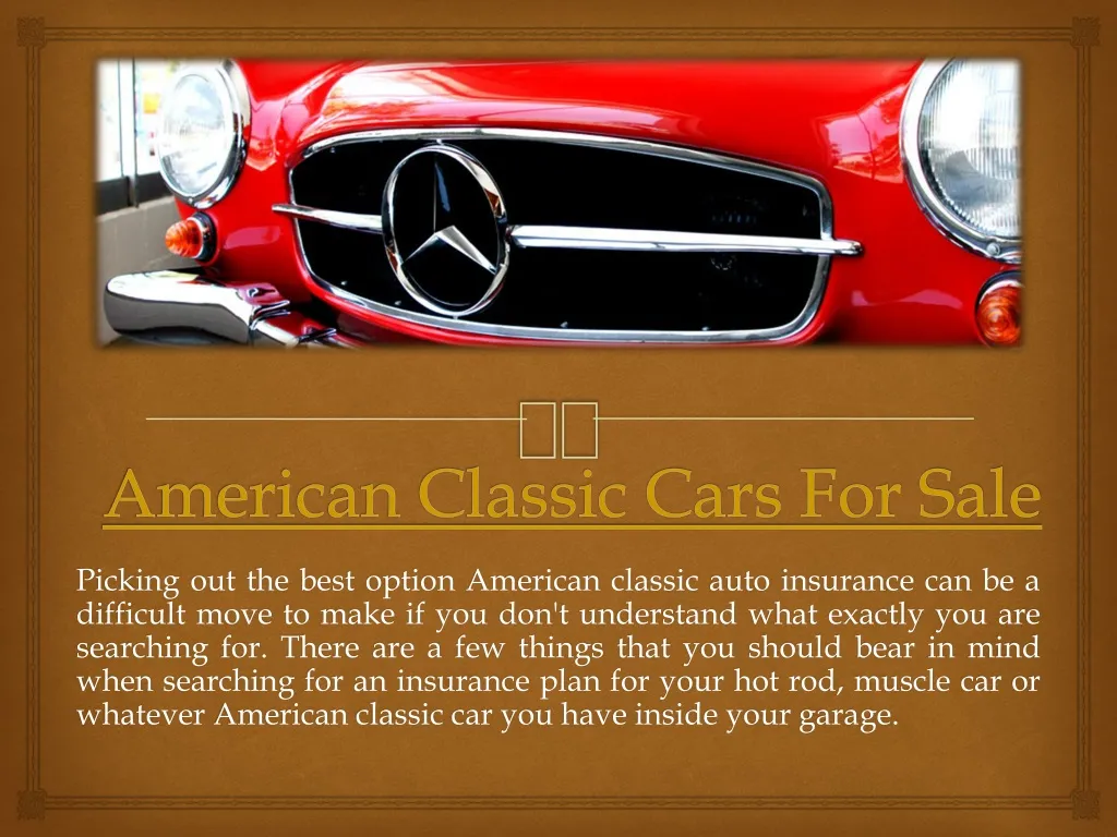 american classic cars for sale