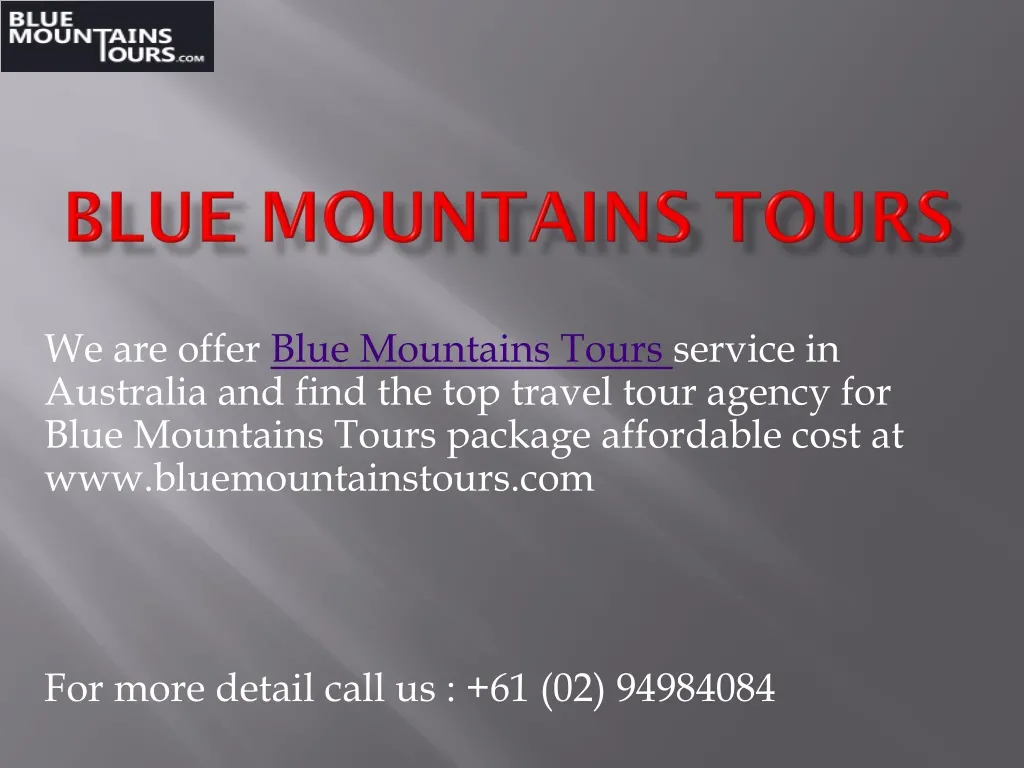 blue mountains tours