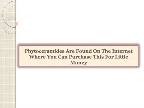 Phytoceramides Are Found On The Internet Where You Can Purch