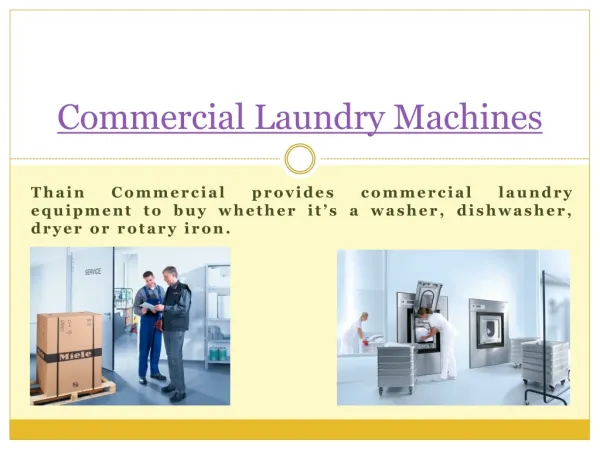 Commercial Laundry Machines Scotland