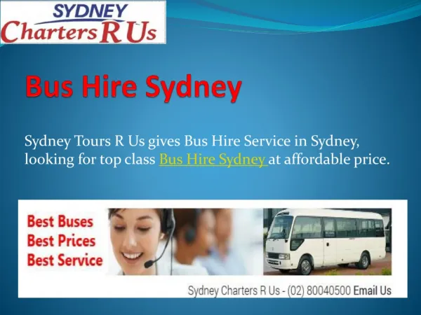 Affordable Bus Hire and Coach Hire Service in Sydney
