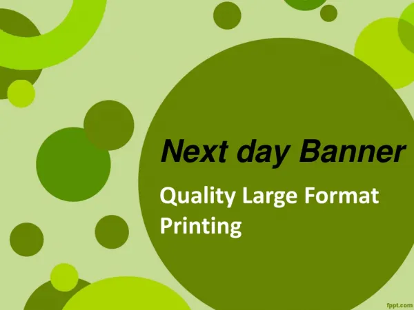 Next day Banner - Quality Large Format Printing