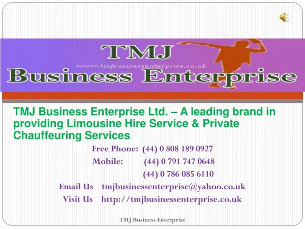 Rent For Wedding Car At London - TMJ Business Enterprise