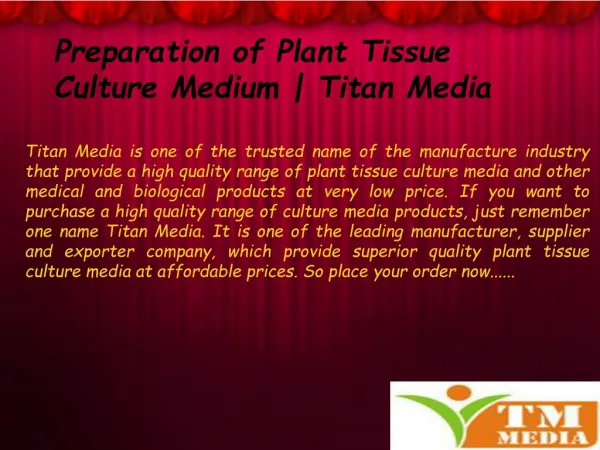 How Plant Tissue Culture Media Are Useful?