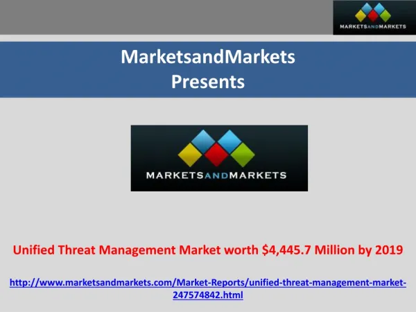 Unified Threat Management Market worth $4,445.7 Million by 2