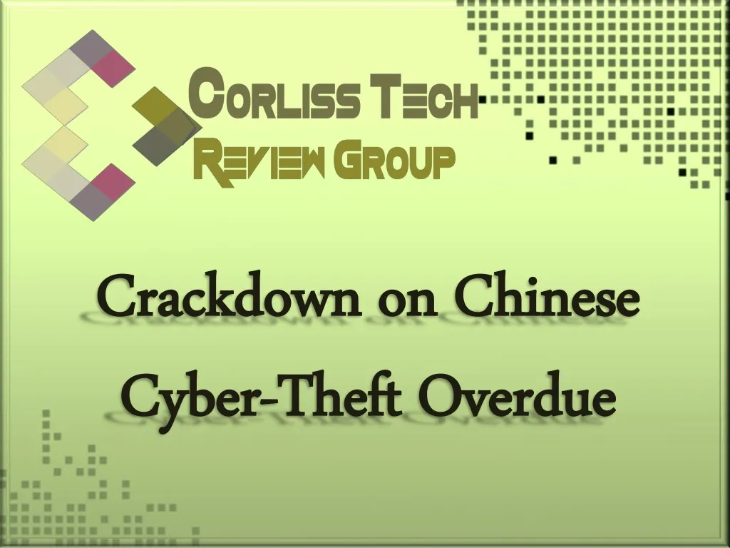 crackdown on chinese cyber theft overdue