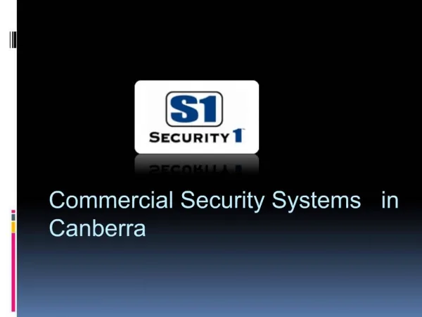 Commercial security system in Canberra