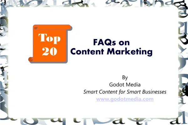 Top 20 FAQs on Content Marketing
