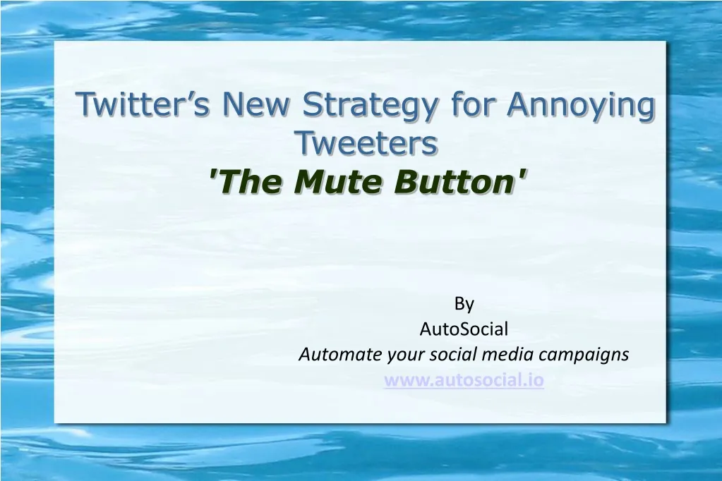 twitter s new strategy for annoying tweeters the mute button