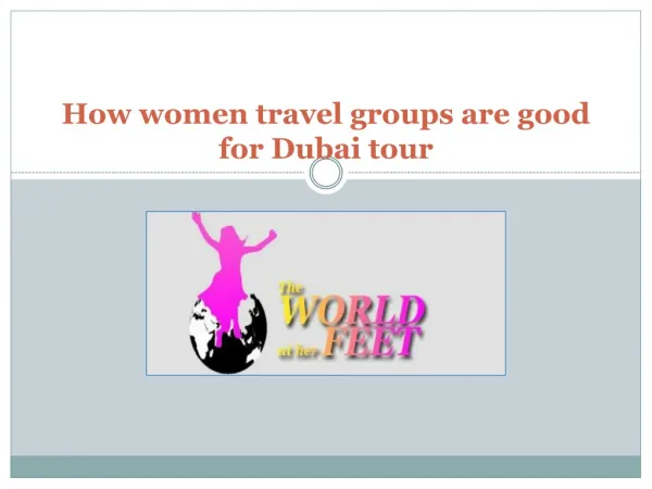 Women travel groups in Dubai
