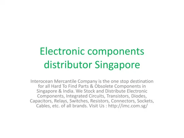 Integrated circuits Singapore