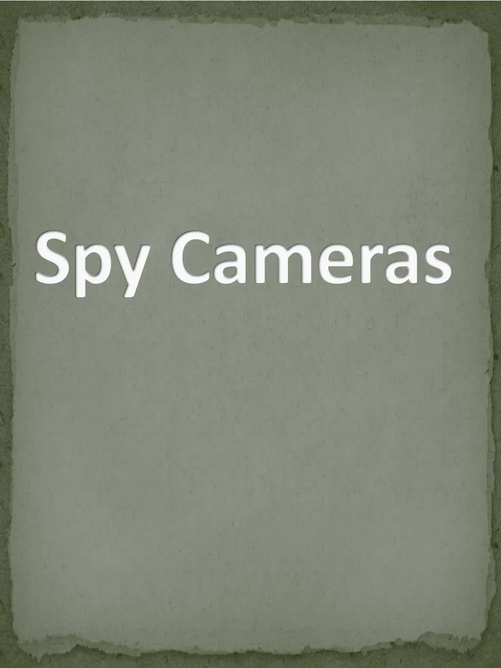 spy cameras