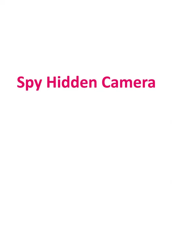 Spy Hidden Camera