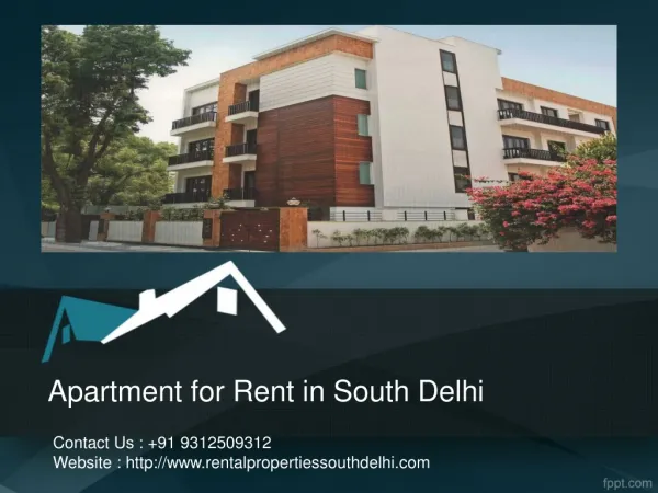 Apartments for Rent in South Delhi