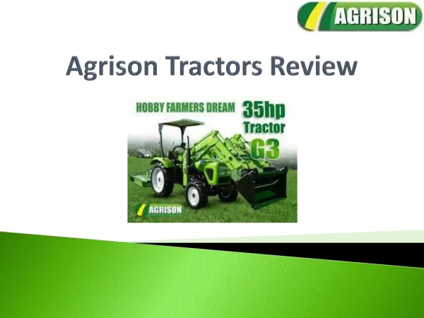 Agrison Tractors Review