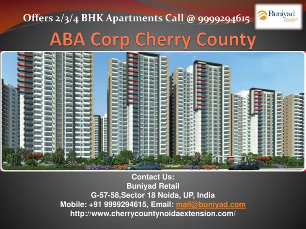 Find Preeminence Apartments in Cherry County Noida