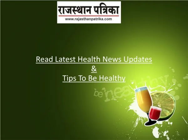 Find Latest Health News Updates