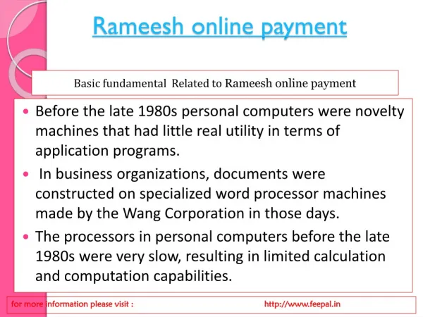 Rameesh online payment