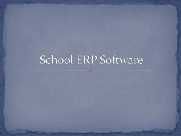 Advantage of School ERP Software